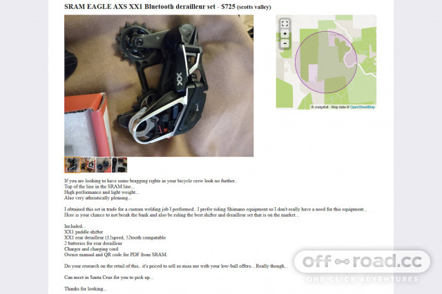 SRAM s direct mount drivetrain spotted on Craigslist off road.cc